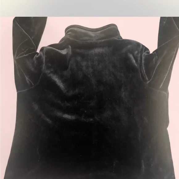 Black Velvet faux fur  Zip-Up Jacket - Picture 6 of 8